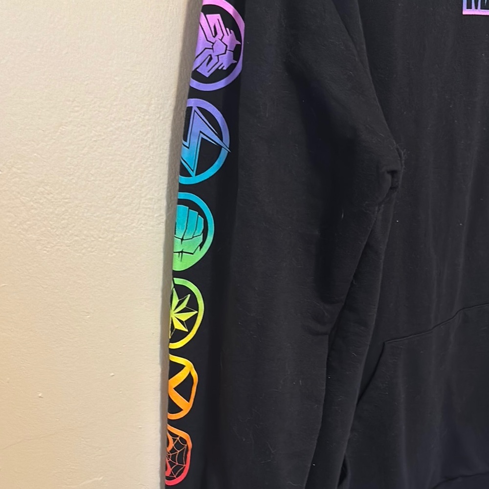 Marvel Black Sweater with Rainbow Accents - Picture 2 of 5